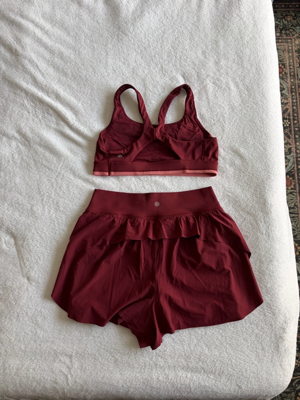 Athleta Interval Sports Bra - Red Burgundy Maroon